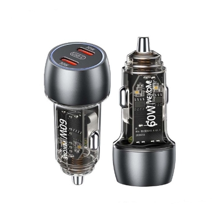 Φορτιστής Αυτοκινήτου 60W WK WP-C54 2 Θέσεων Μαύρο