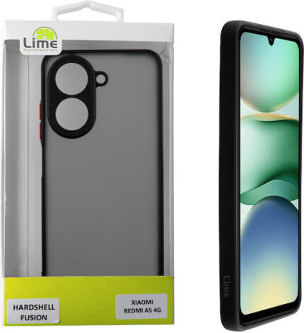 LIME ΘΗΚΗ XIAOMI REDMI A5 4G 6.88" HARDSHELL FUSION FULL CAMERA PROTECTION BLACK WITH RED KEYS