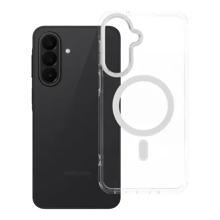 Case for Samsung A27 Frame Clear Hybrid Mag Cover compatible with MagSafe transparent
