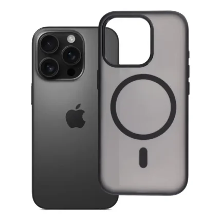 Θήκη Iphone 16 Pro Matte Magnetic Series Συμβατό Magsafe Φορτιστή Πλάτη Αντικραδασμική Premium Tpu Μαύρο