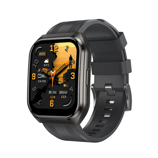 2e74ef4bd0b36fb3e3369985fc9ae047 (1) Hoco Y44 Smartwatch με Παλμογράφο (Μαύρο) - Image 1